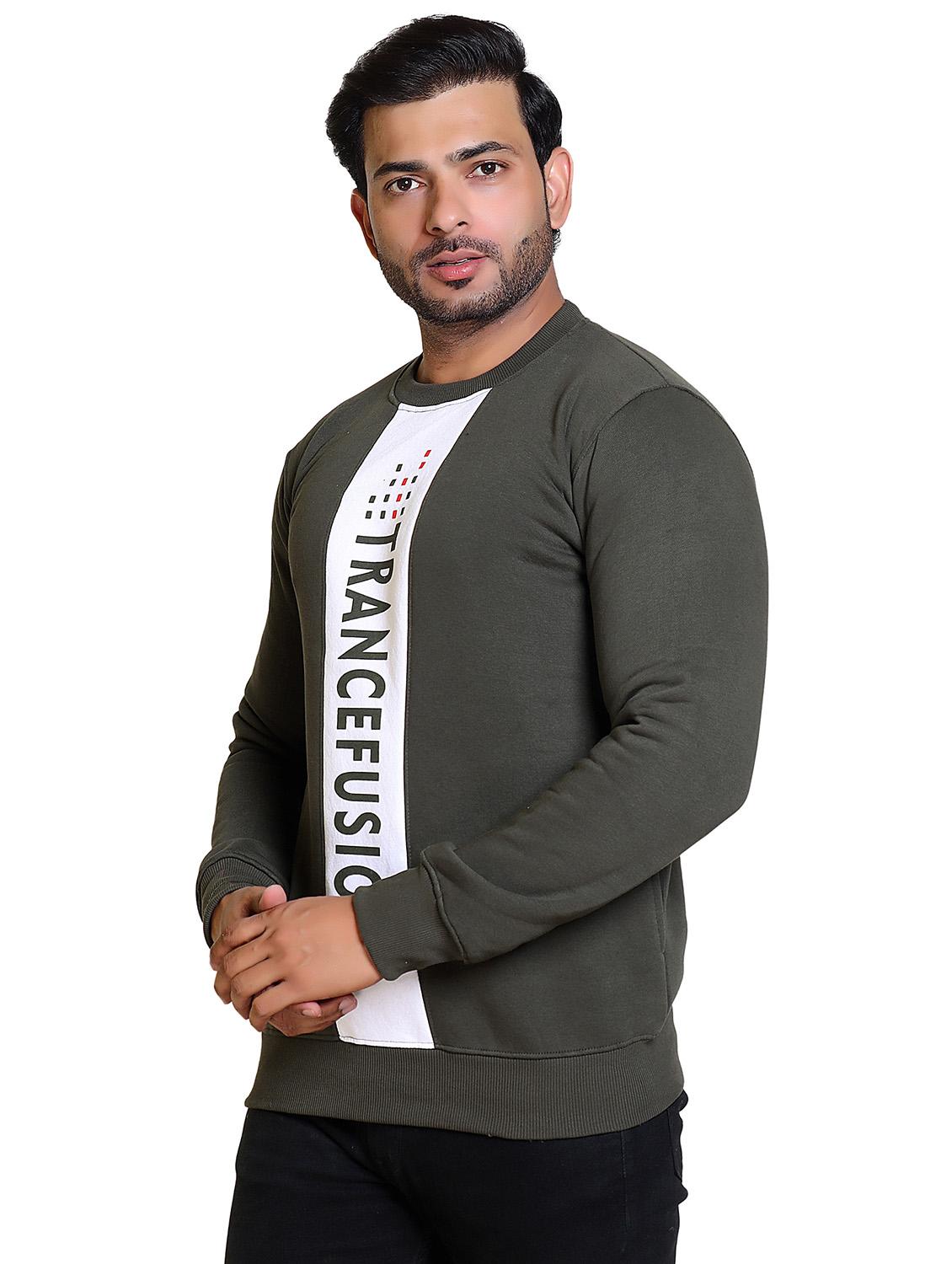 men color block round neck long sleeve sweatshirt - 21578426 -  Standard Image - 1