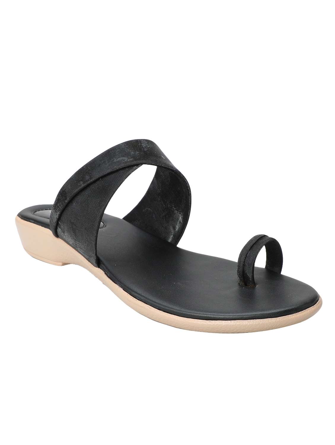 women black one toe sandal - 21578443 -  Standard Image - 1