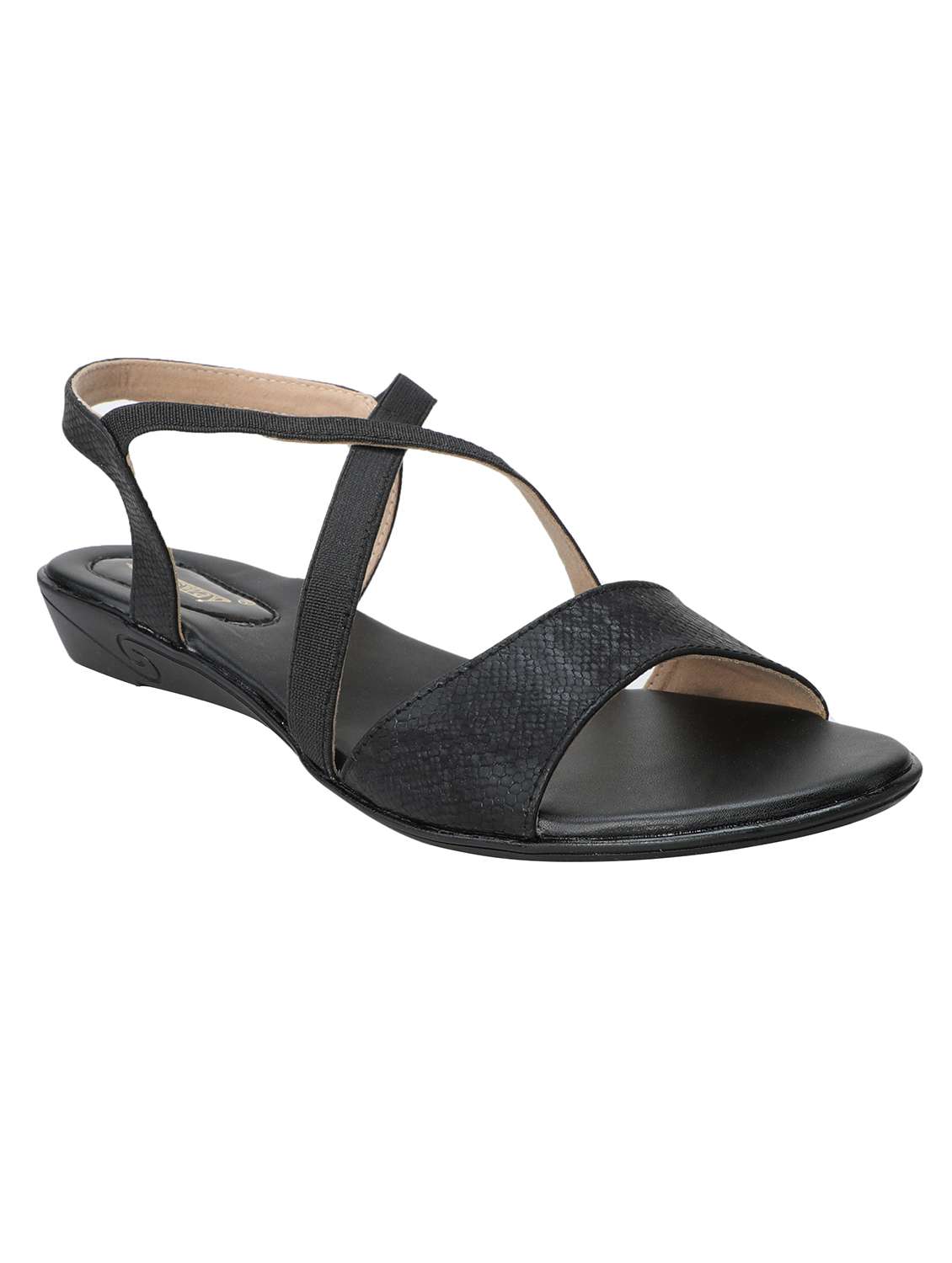 women black ankle strap sandal - 21578450 -  Standard Image - 1