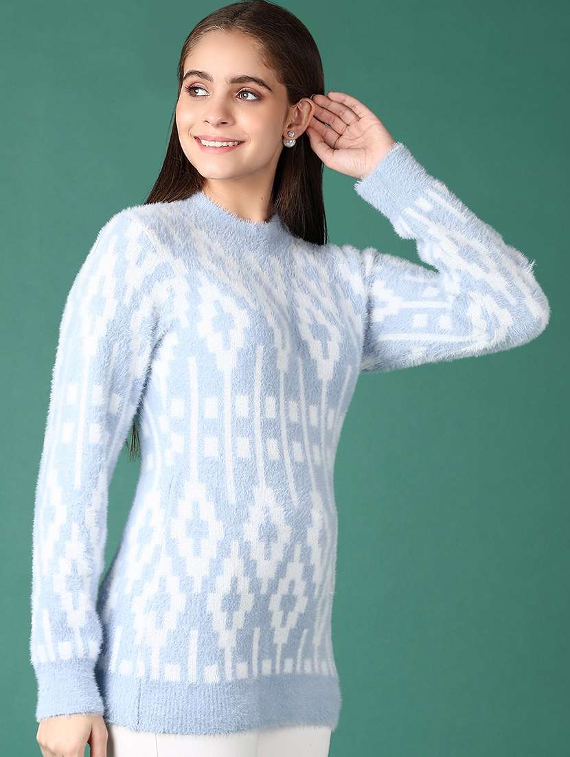 women long sleeves self design cardigan - 21578454 -  Standard Image - 1