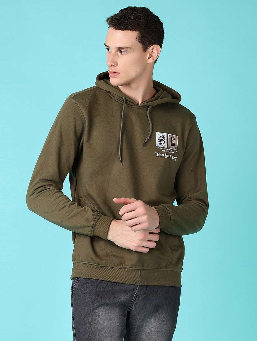 men long sleeves front & back print sweatshirt