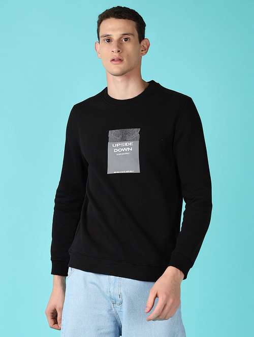 men long sleeves front print sweatshirt - 21578466 -  Standard Image - 0