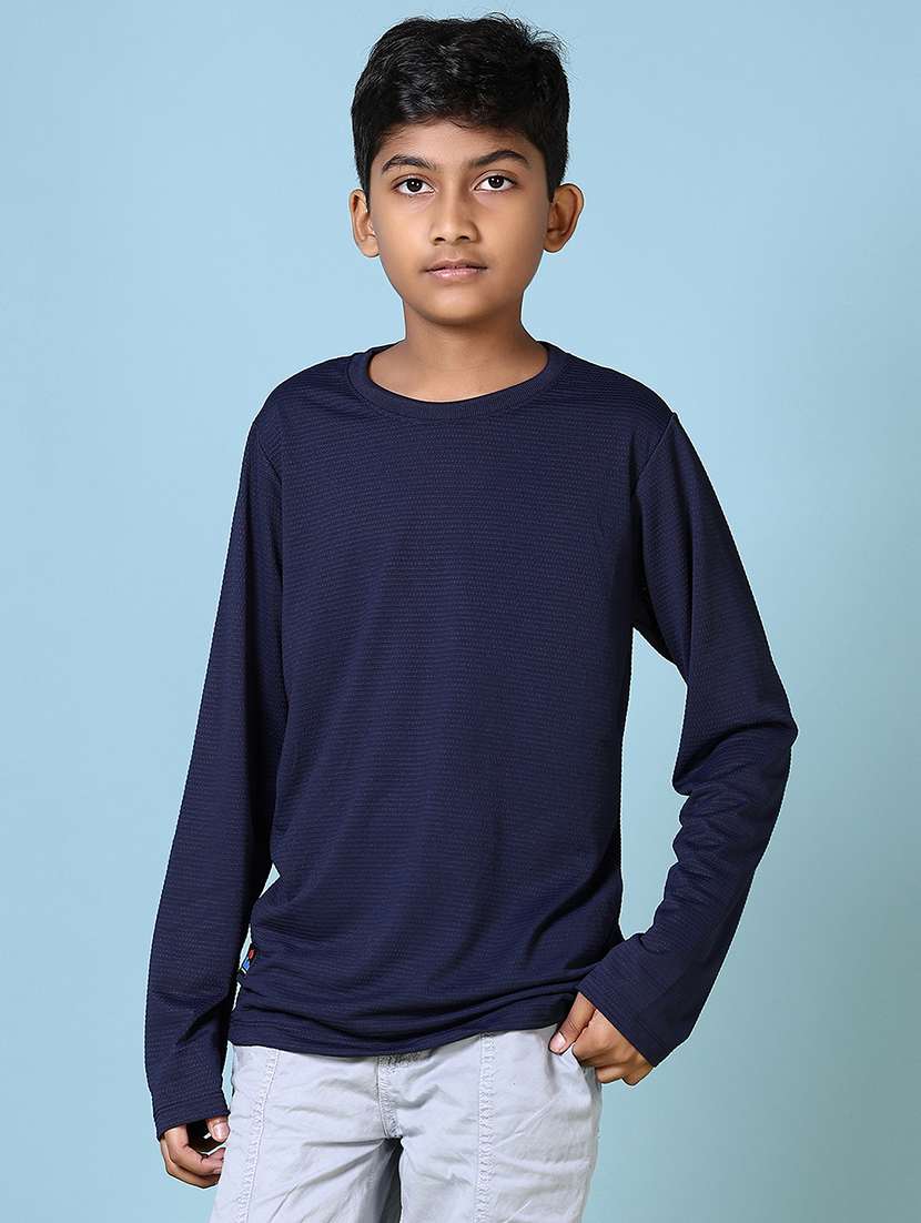 boys long sleeves plain t-shirt