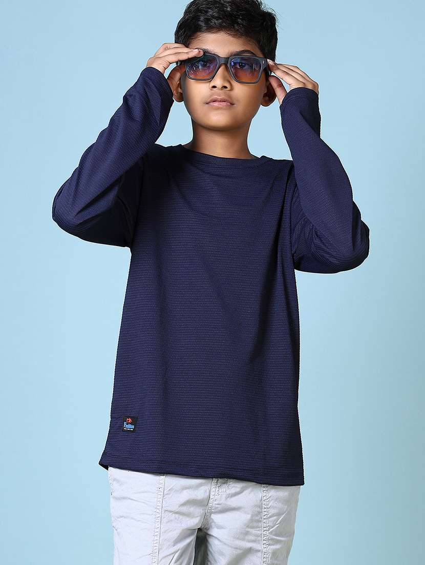boys long sleeves plain t-shirt - 21578503 -  Standard Image - 1