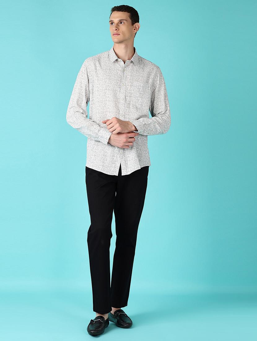 men printed collared long sleeves casual shirt - 21578509 - Standard Image - 4