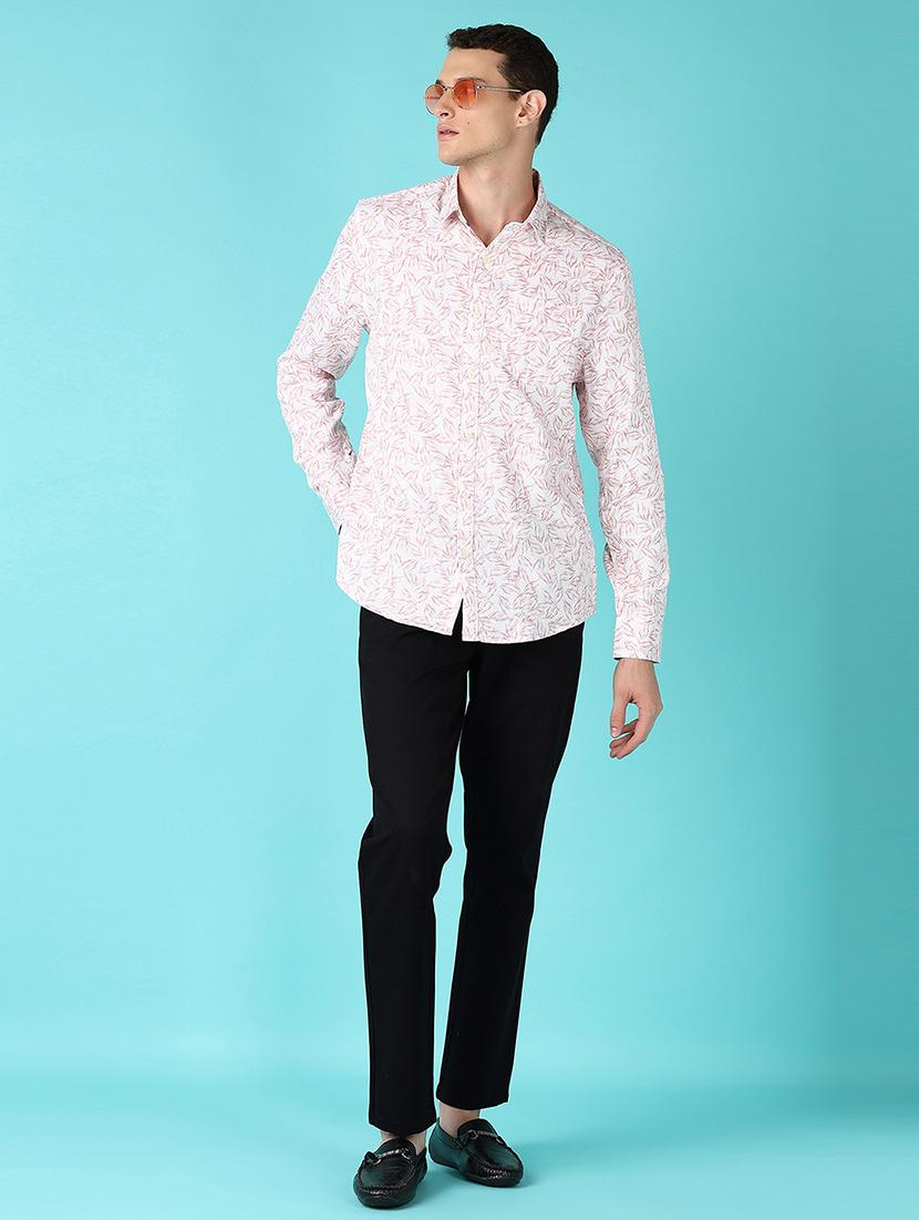men printed collared long sleeves casual shirt - 21578512 - Standard Image - 4