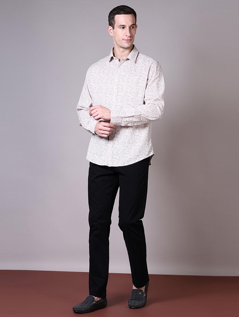 men printed collared long sleeves casual shirt - 21578513 - Standard Image - 4
