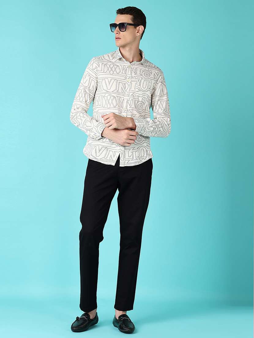 men printed collared long sleeves casual shirt - 21578516 -  Standard Image - 4