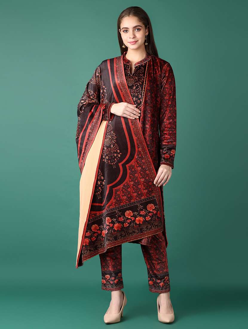 women floral kurta pant set with dupatta - 21578546 -  Standard Image - 1
