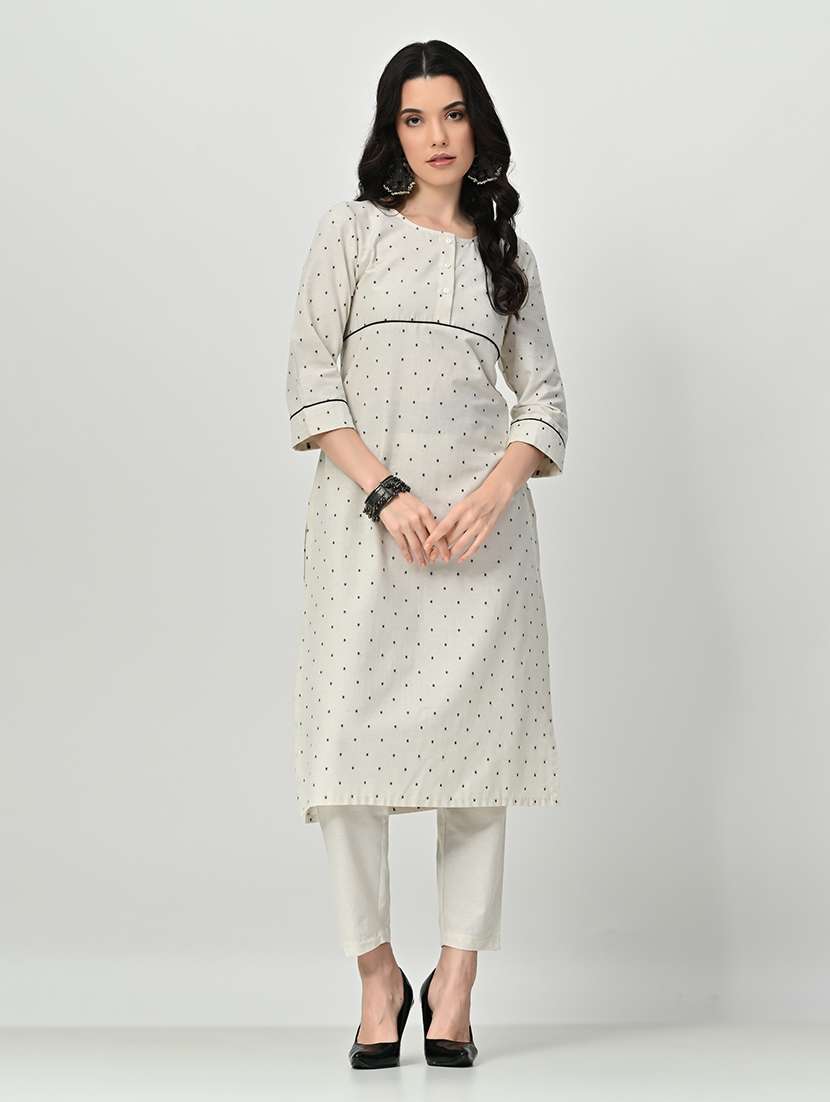 women three quarter sleeve kurta pant with dupatta set - 21578652 - Standard Image - 4