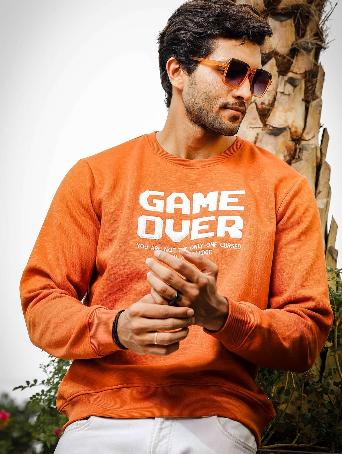 men chest print regular fit sweatshirt - 21578655 -  Standard Image - 1