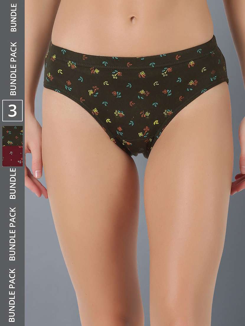 women printed cotton panty combo