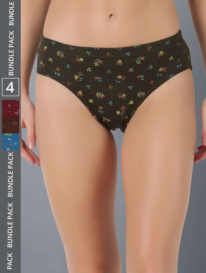 women printed cotton panty combo