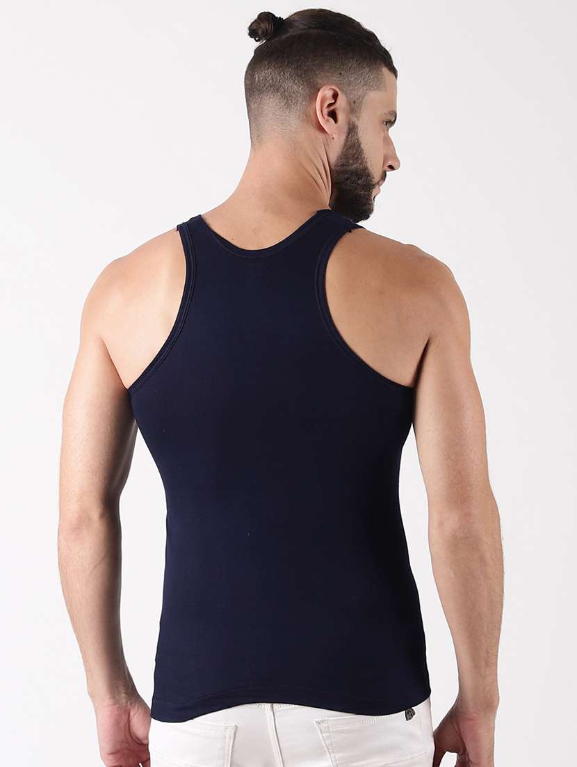 men pack of 4 solid sleeveless vest - 21579011 -  Standard Image - 1