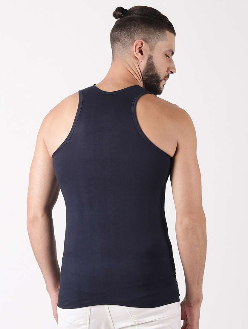 men pack of 9 solid sleeveless vest - 21579029 -  Standard Image - 1