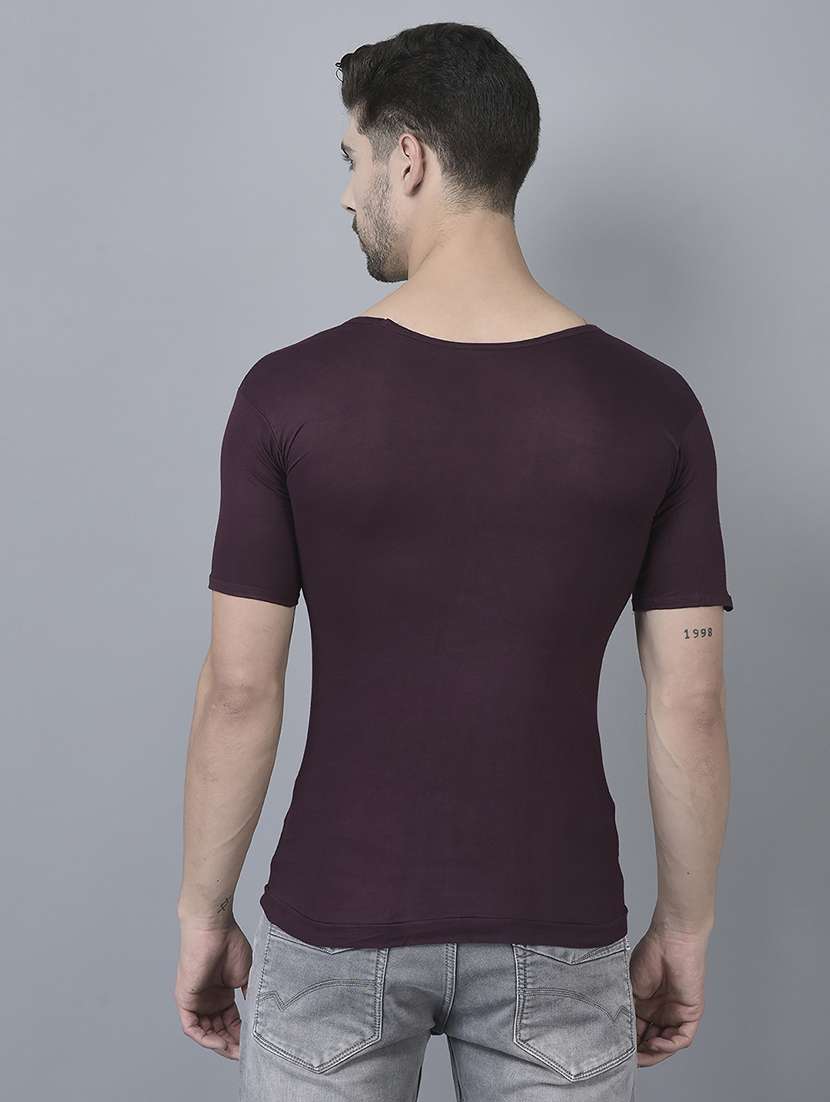 men pack of 4 solid half sleeve vest - 21579058 -  Standard Image - 1