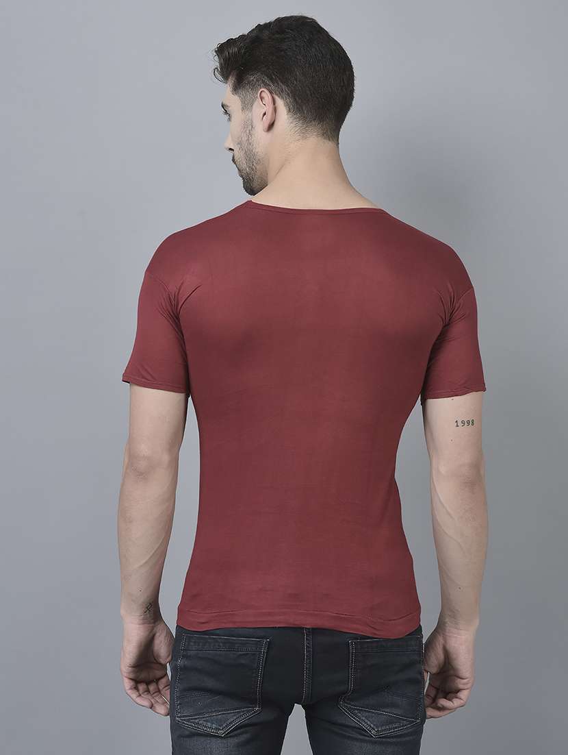 men pack of 4 solid half sleeve vest - 21579060 -  Standard Image - 1