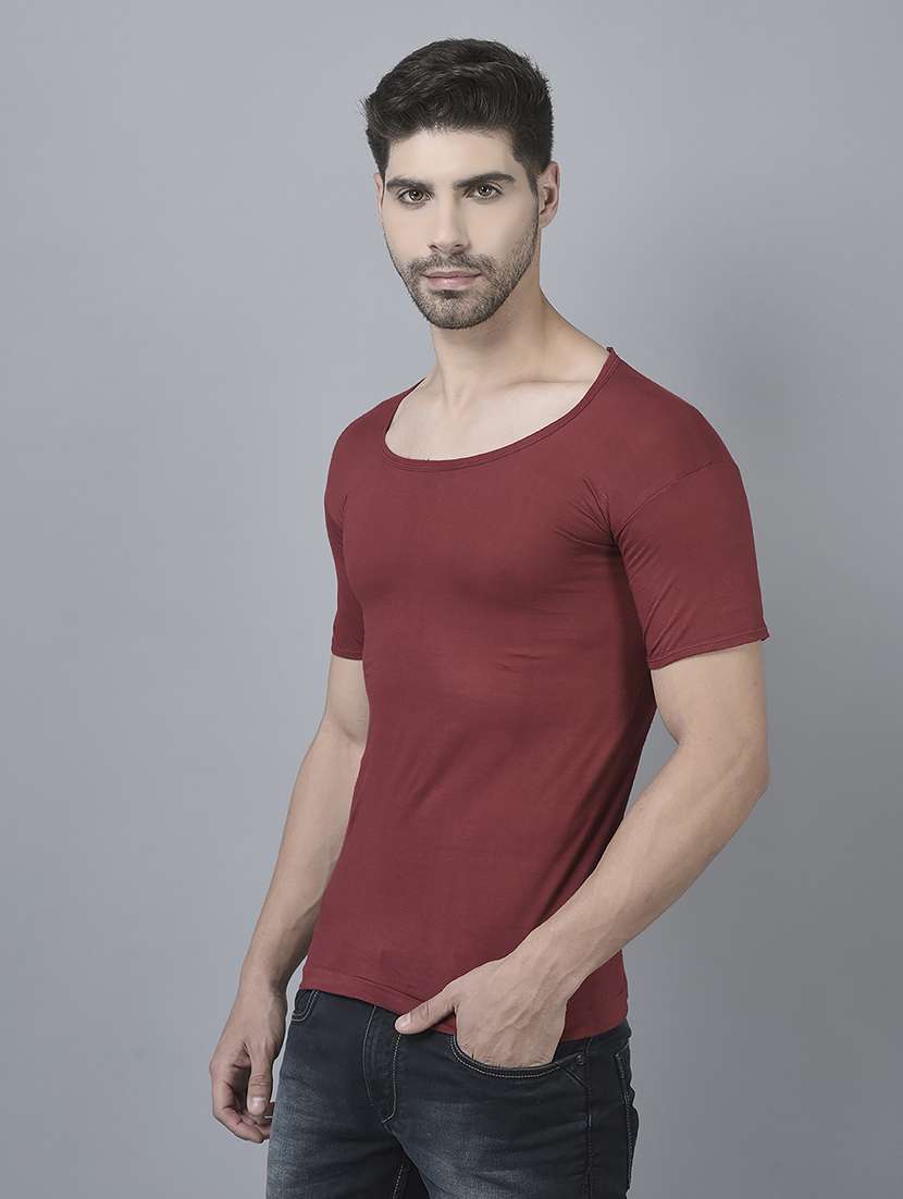 men pack of 8 solid half sleeve vest - 21579075 -  Standard Image - 1