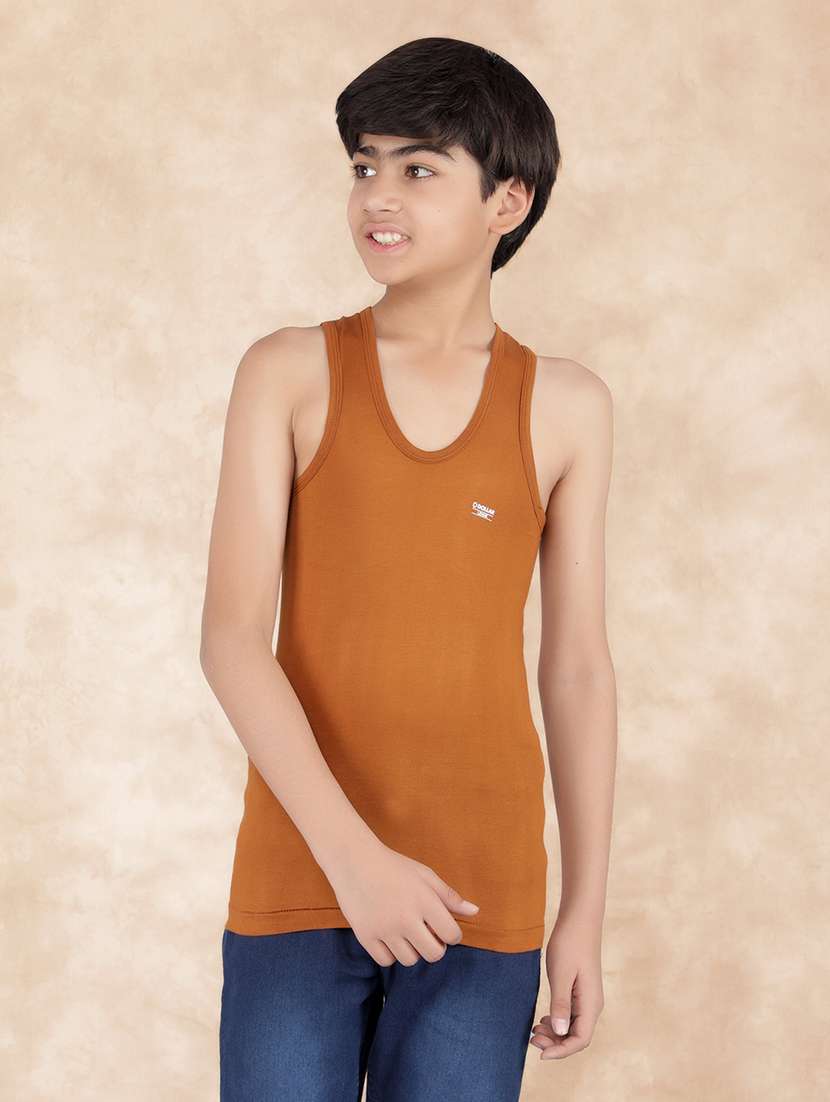 boys solid sleeveless vest combo - 21579139 -  Standard Image - 1