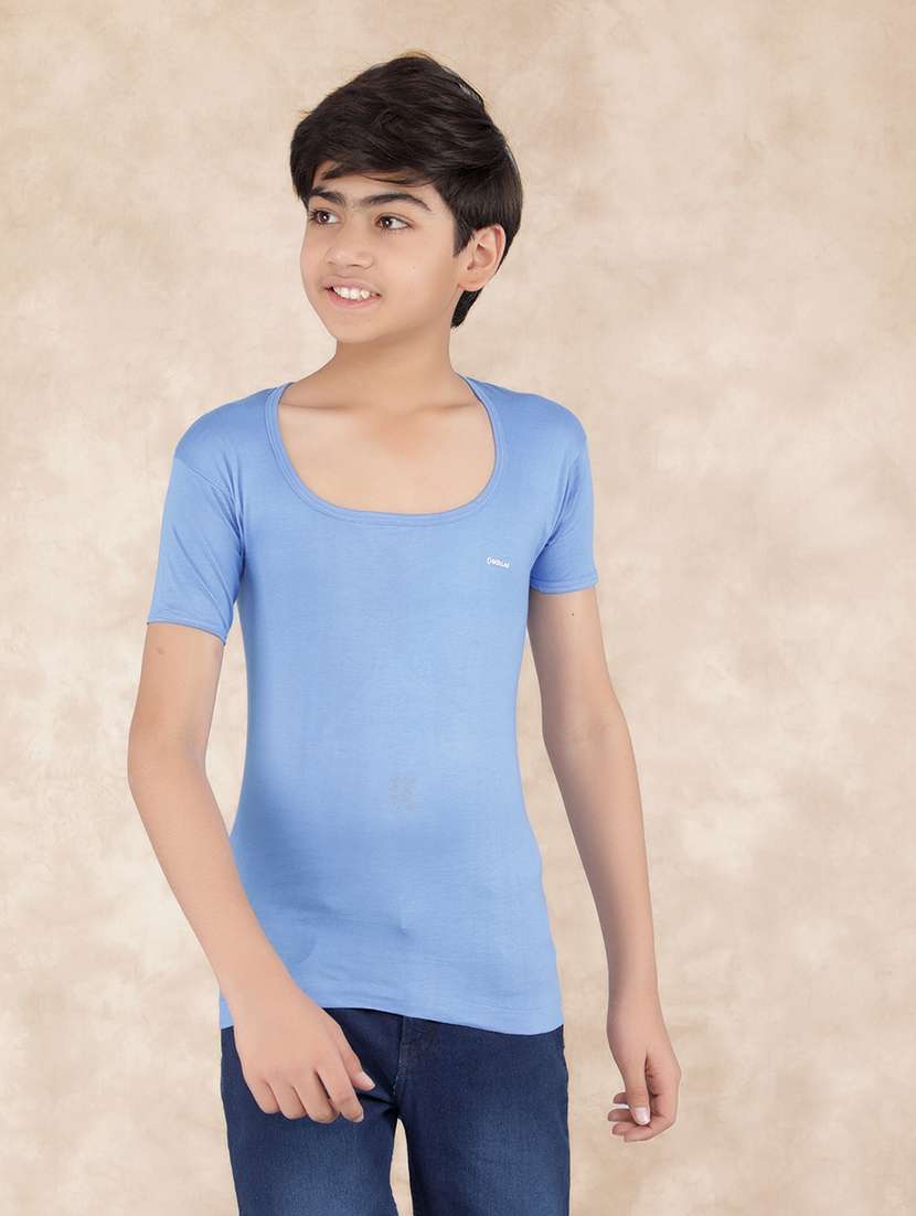 boys solid short sleeve vest combo - 21579148 - Standard Image - 1