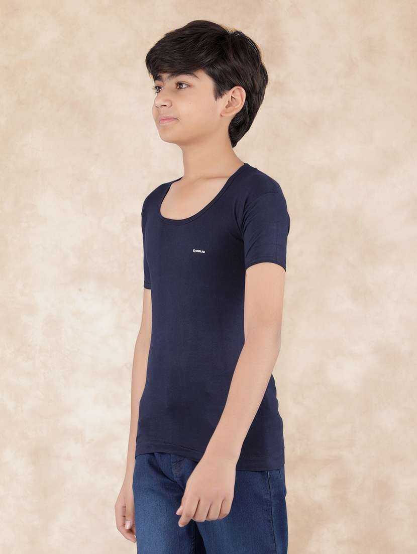 boys solid short sleeve vest combo - 21579156 -  Standard Image - 1