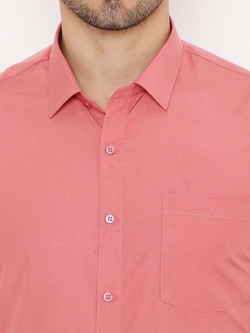 men solid slim fit formal shirt - 21579509 - Standard Image - 4