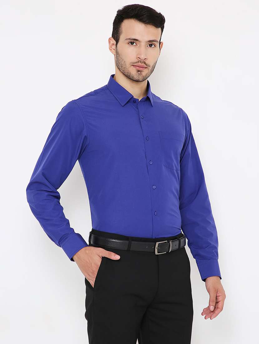 men long sleeves solid formal shirt - 21579511 -  Standard Image - 1