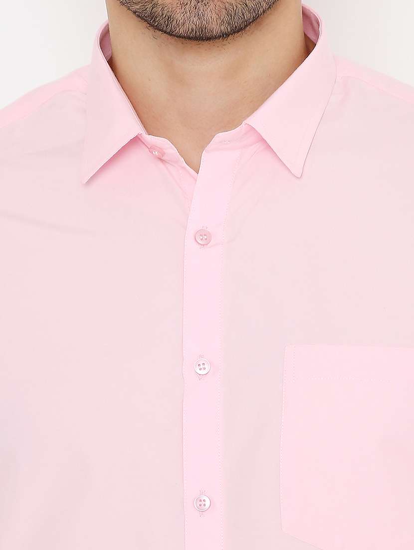men solid slim fit formal shirt - 21579517 - Standard Image - 4