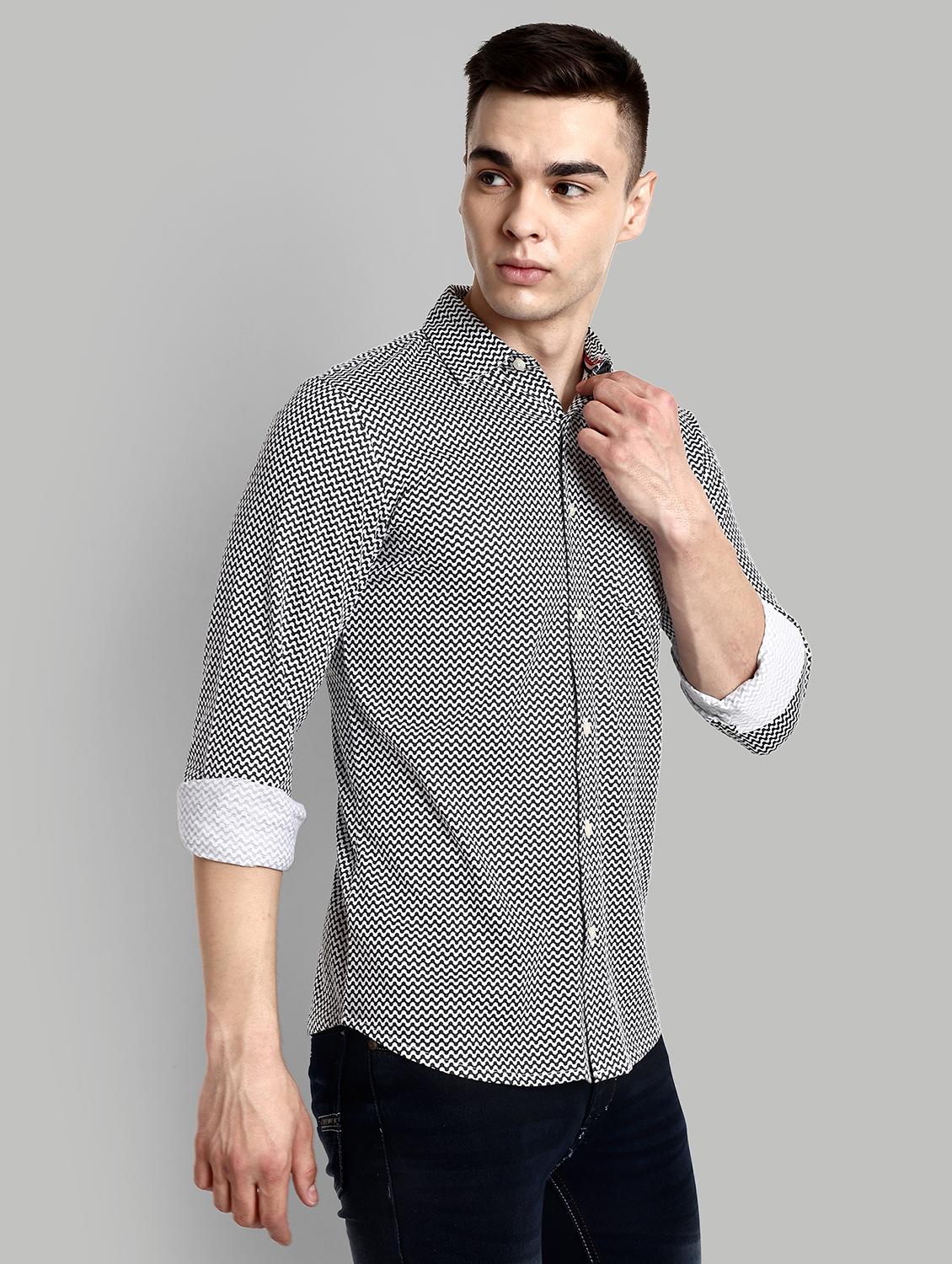 men printed long sleeve casual shirt - 21579527 -  Standard Image - 1