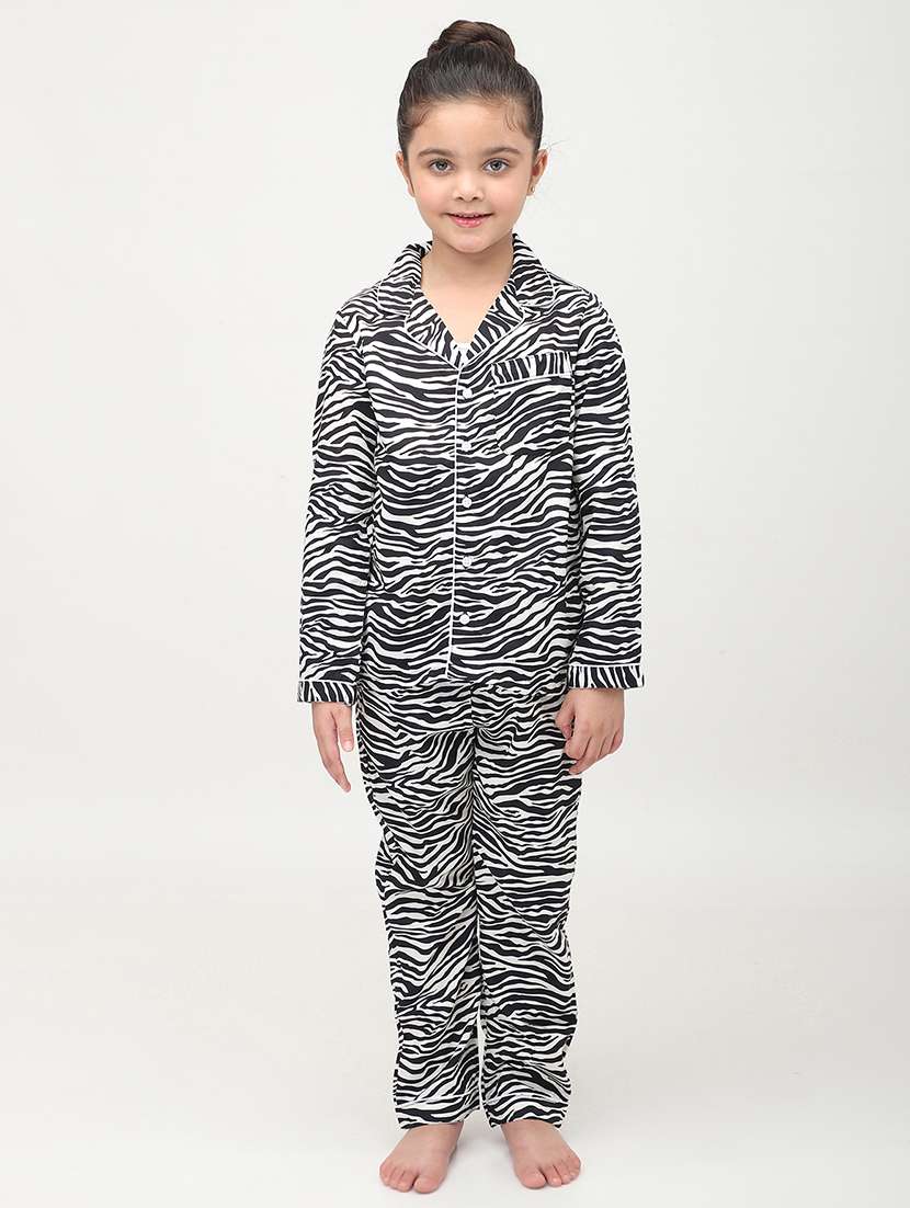 girl printed nightwear pyjama set