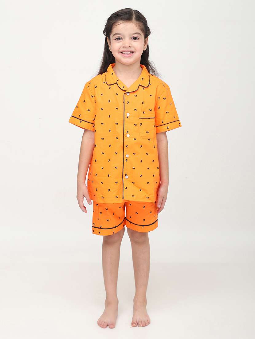 girl printed nightwear shorts set - 21579551 -  Standard Image - 1