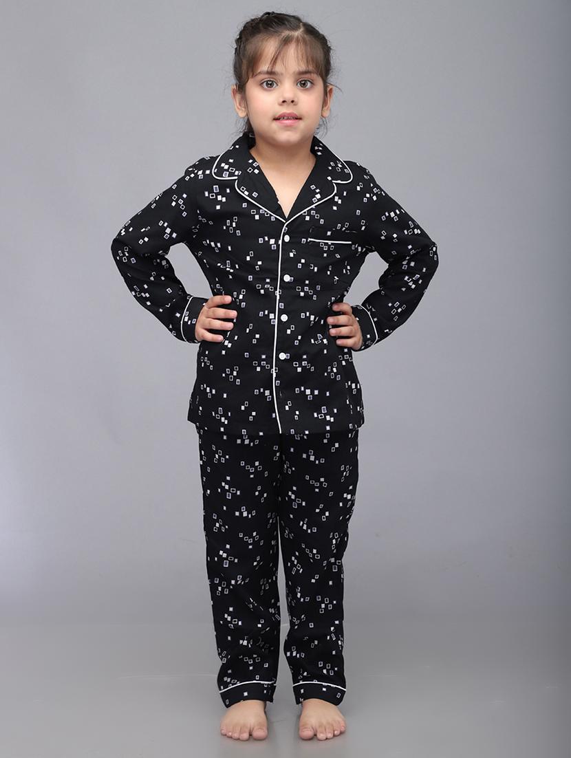 girl printed nightwear pyjama set - 21579552 - Standard Image - 1