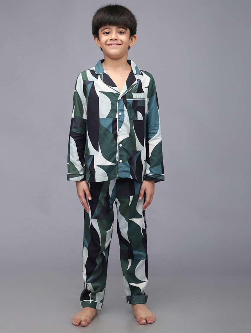 boy printed nightwear pyjama set - 21579575 -  Standard Image - 1
