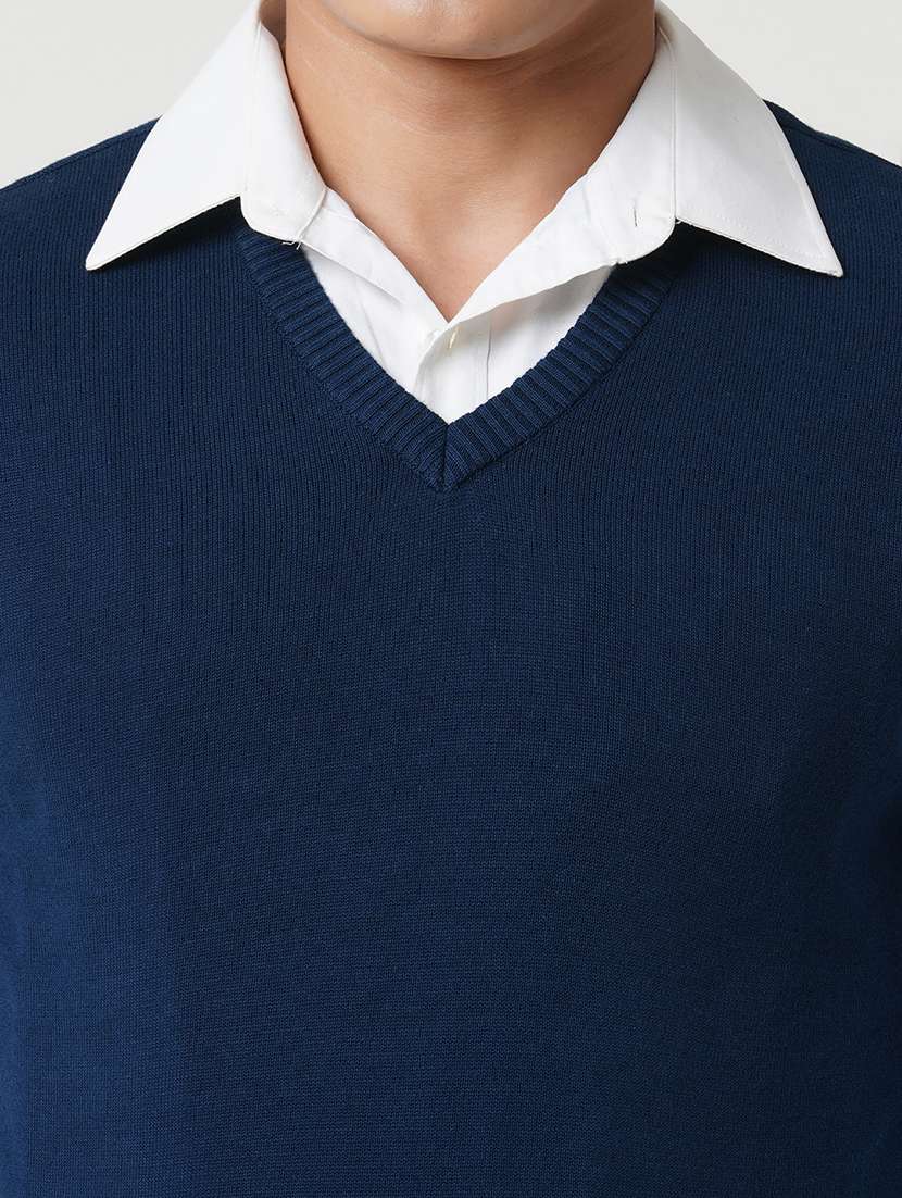 men v neck solid sleeveless pullover - 21579797 -  Standard Image - 4