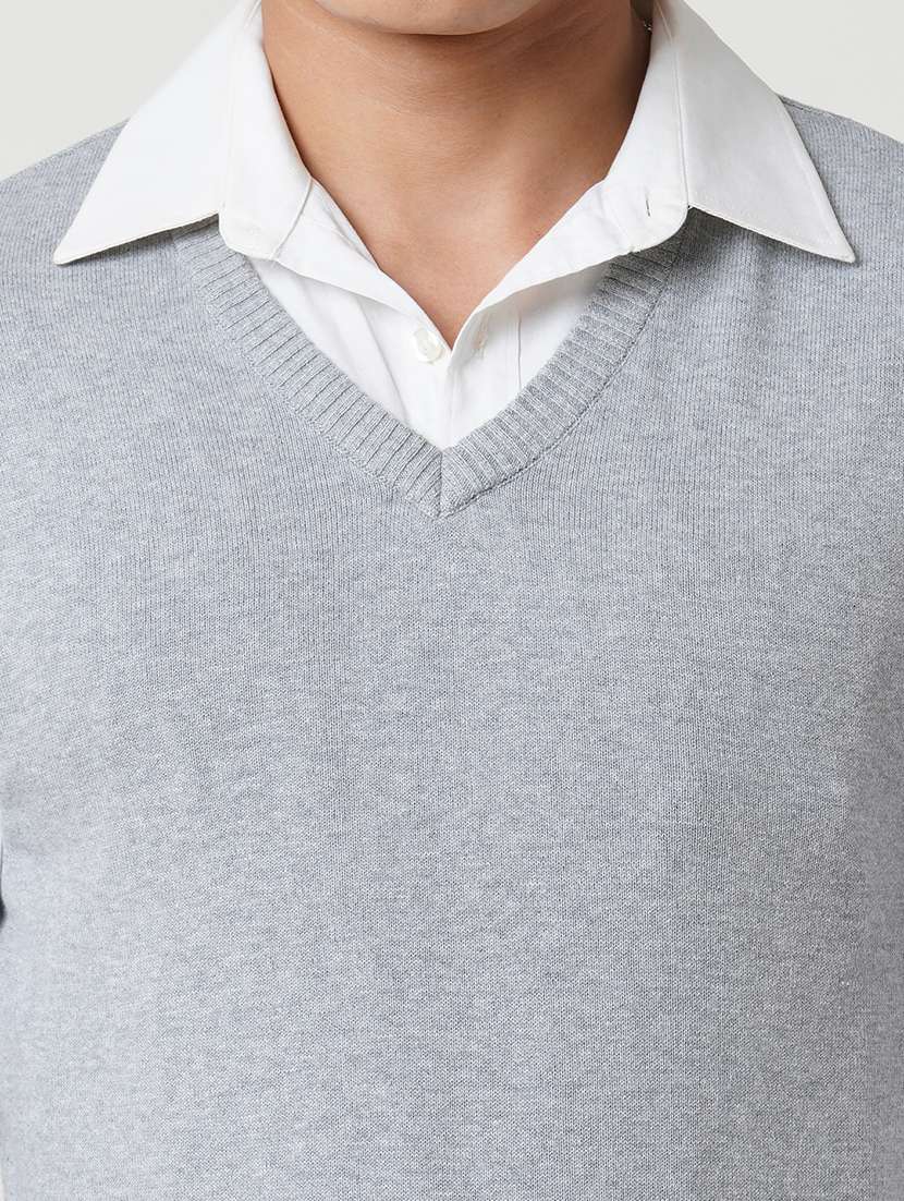 men v neck solid sleeveless pullover - 21579798 -  Standard Image - 4