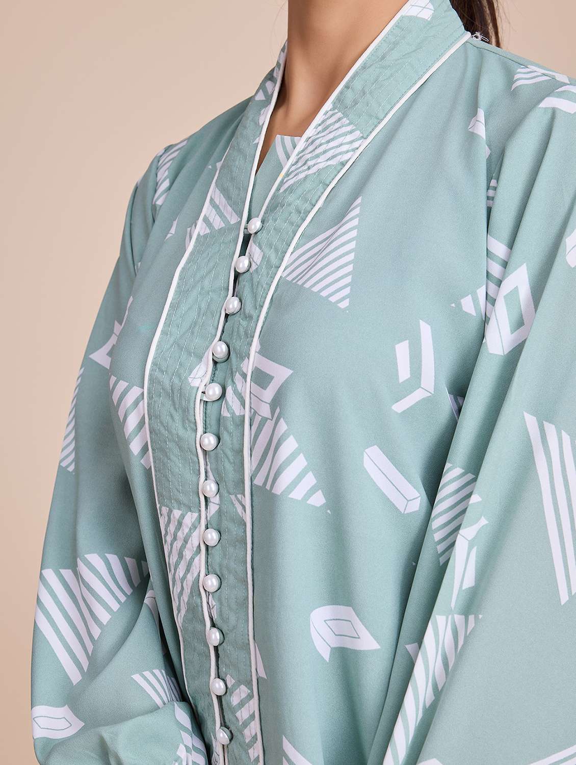 women printed long sleeves top & trouser co-ord set - 21579883 - Standard Image - 4