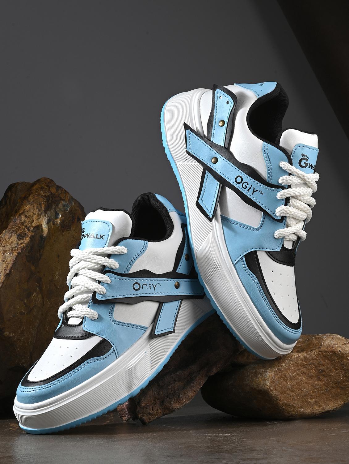 men light blue lace up sneaker shoes