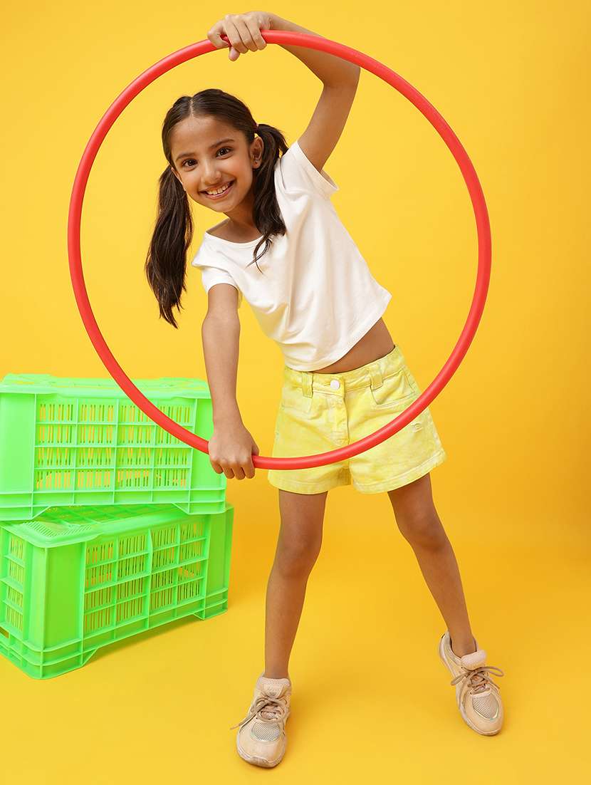 girls tie & dye printed shorts - 21579920 -  Standard Image - 4