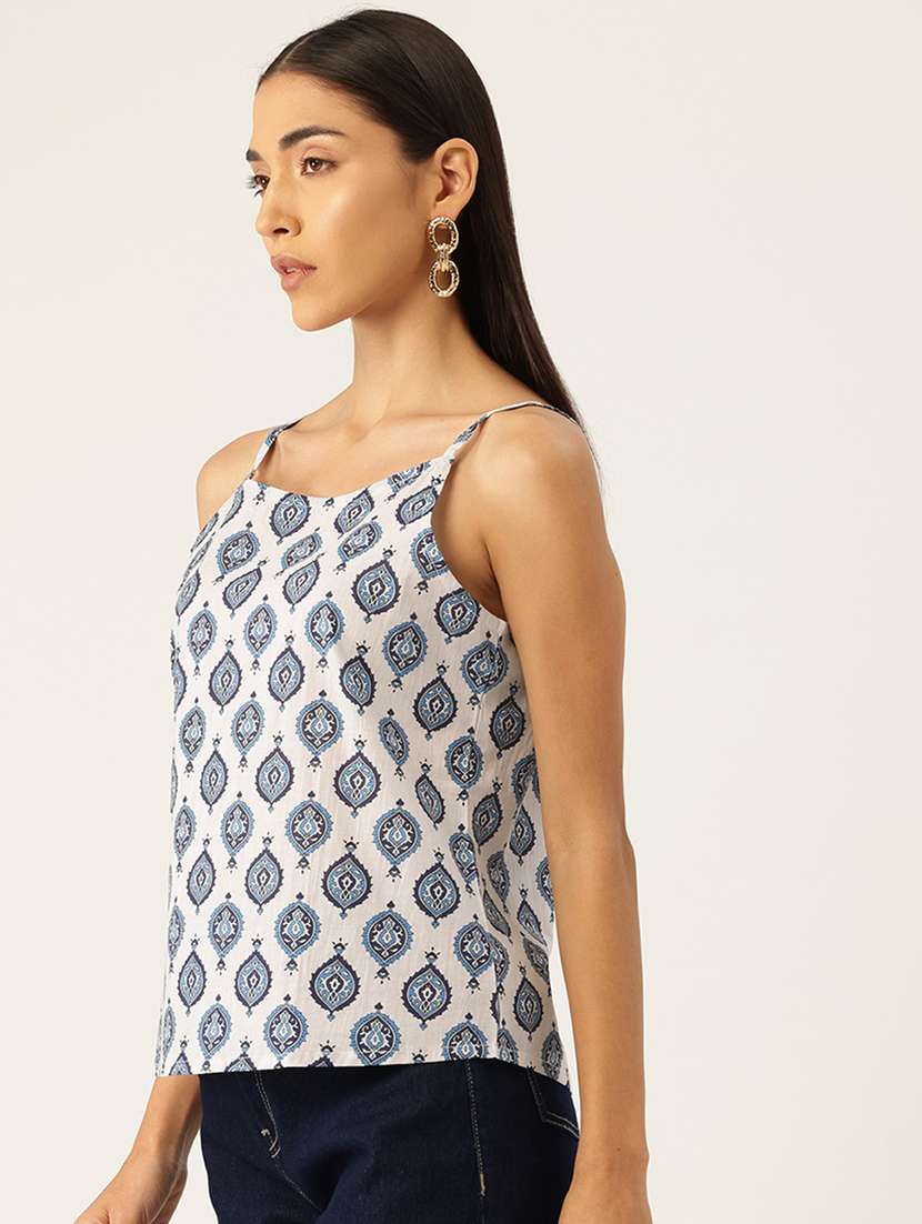 women white printed regular top - 21579952 -  Standard Image - 1