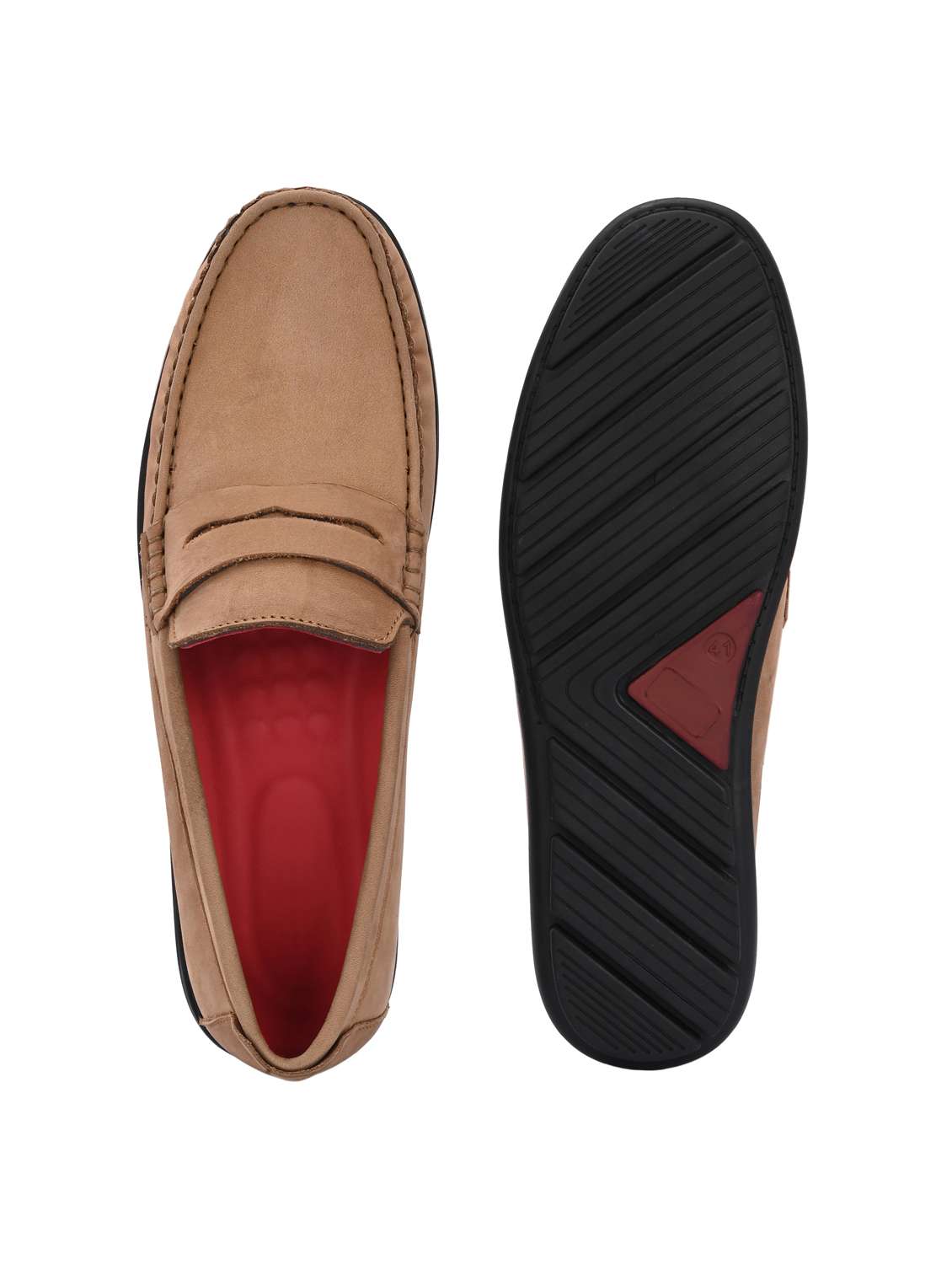 men beige slip on loafer - 21580016 - Standard Image - 4