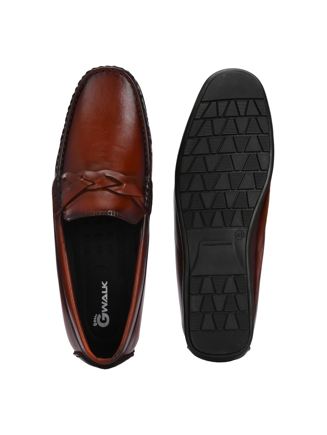 men maroon slip on loafer - 21580022 - Standard Image - 4