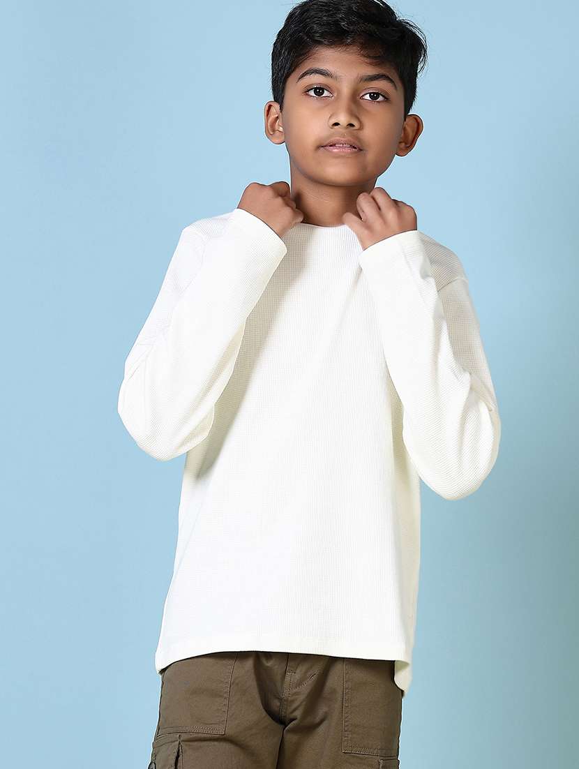 boys long sleeves plain t-shirt - 21580128 -  Standard Image - 1