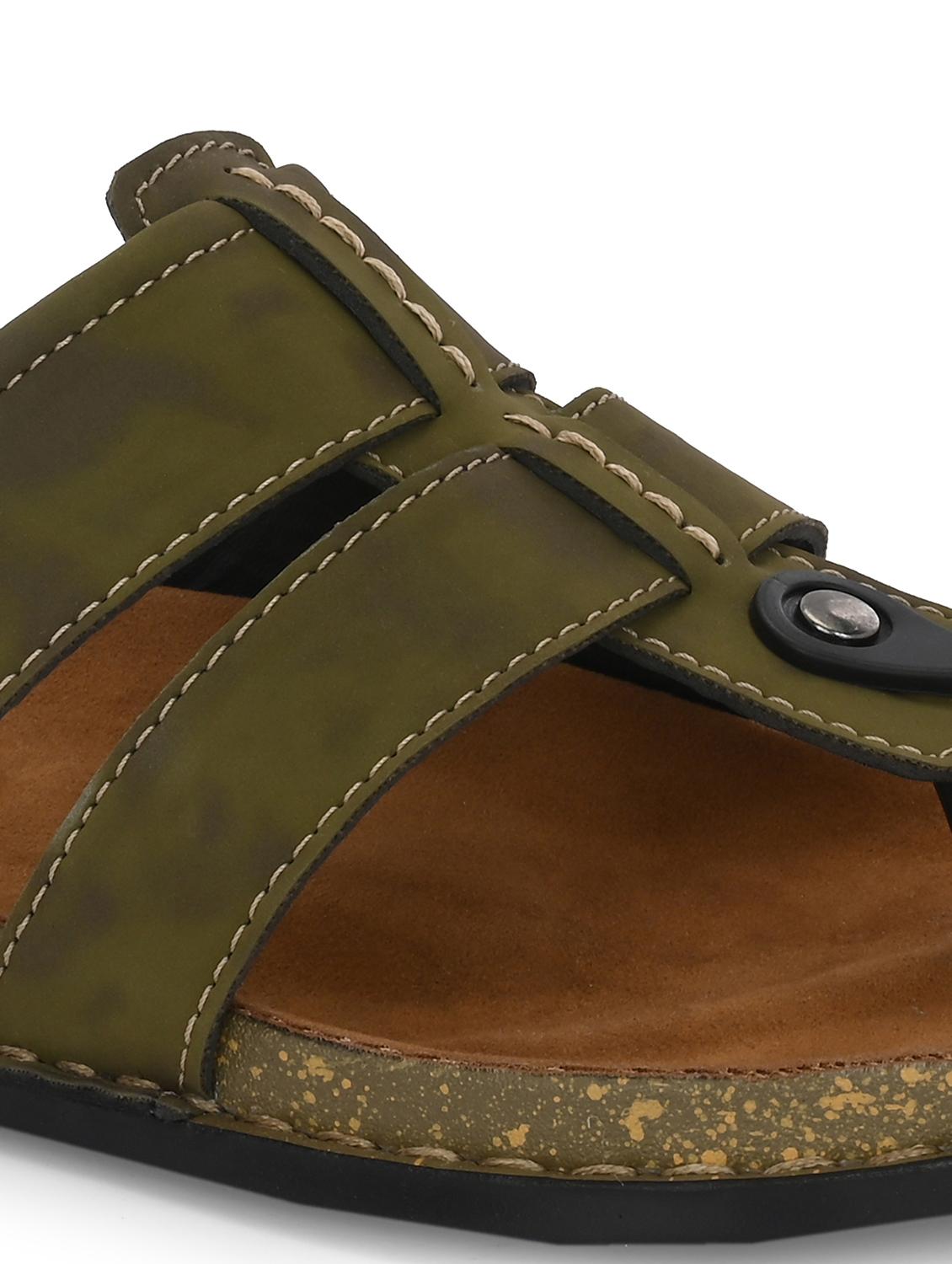men solid slip on sandal - 21580787 - Standard Image - 4