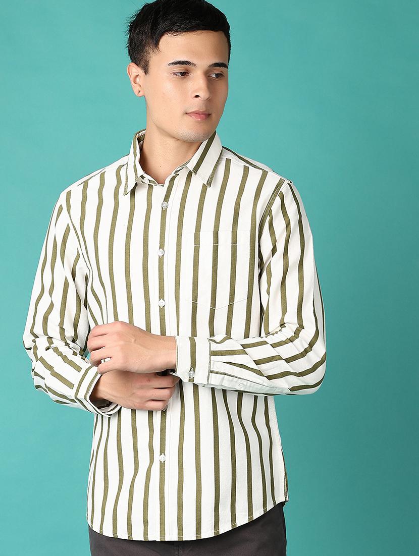 men long sleeves striped casual shirt - 21580883 -  Standard Image - 1