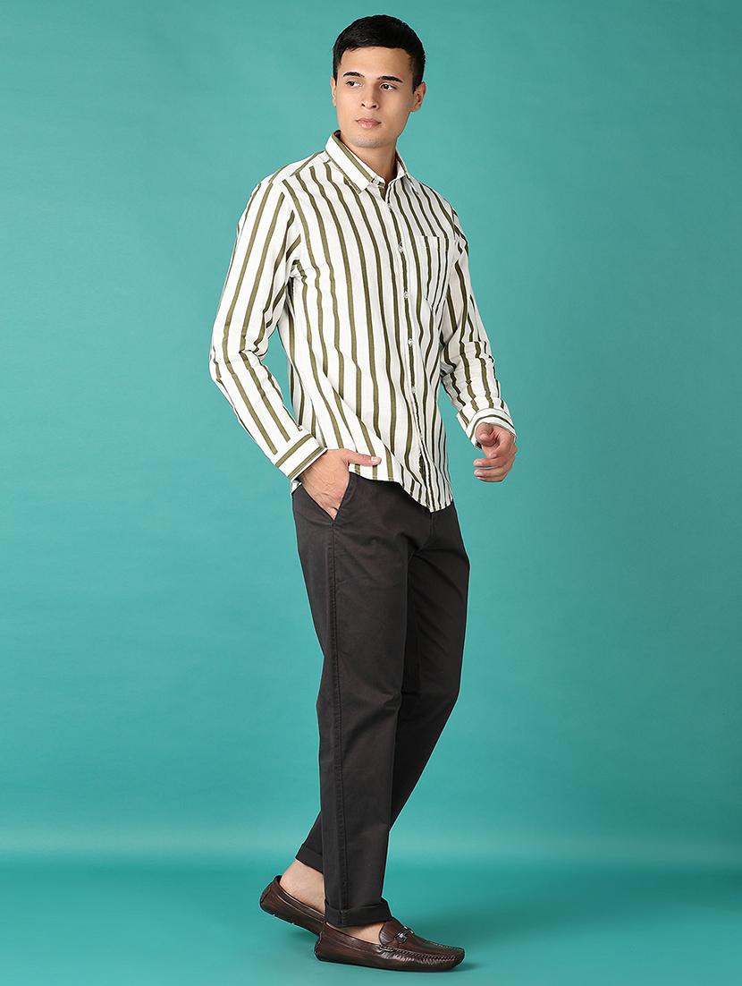 men long sleeves striped casual shirt - 21580883 - Standard Image - 4