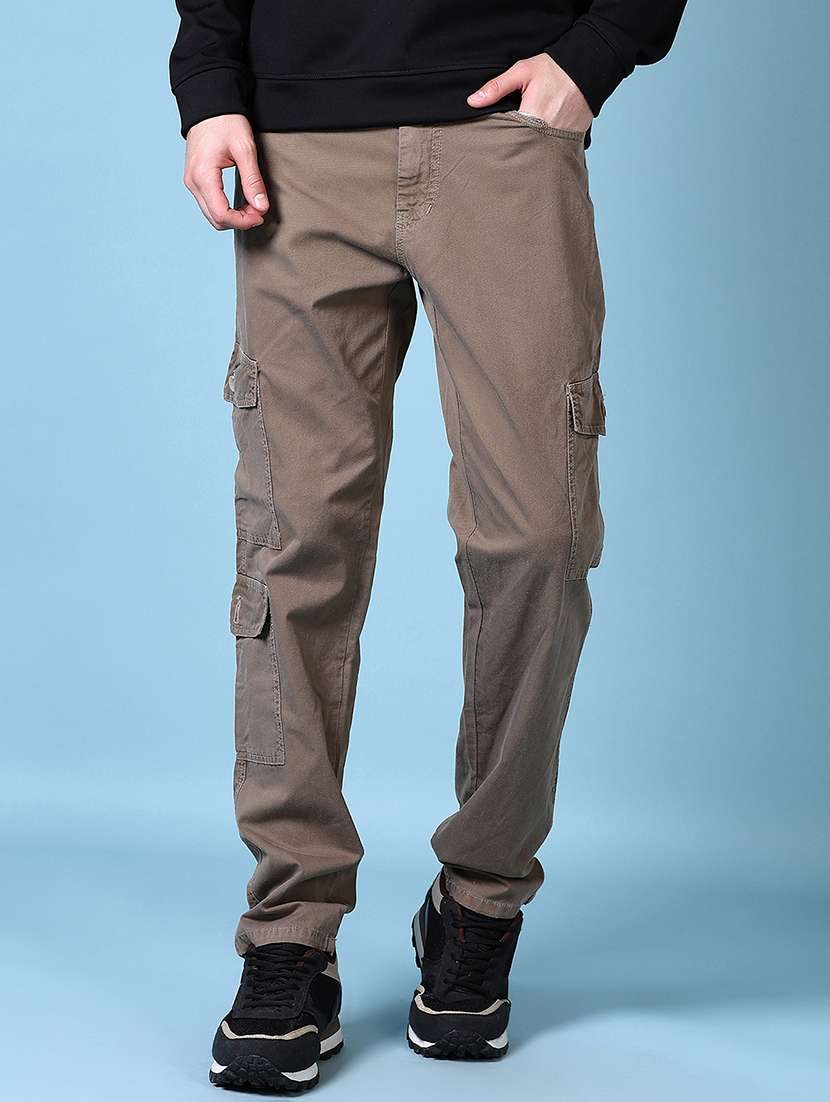 men mid rise solid cargo