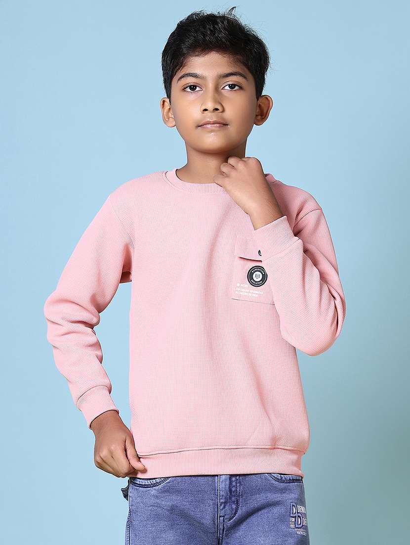 boys long sleeves placement print sweatshirt