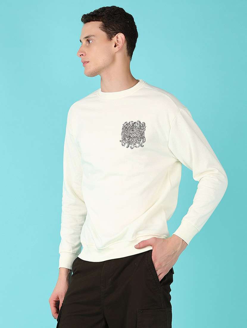 men long sleeves front & back print sweatshirt - 21580927 -  Standard Image - 1