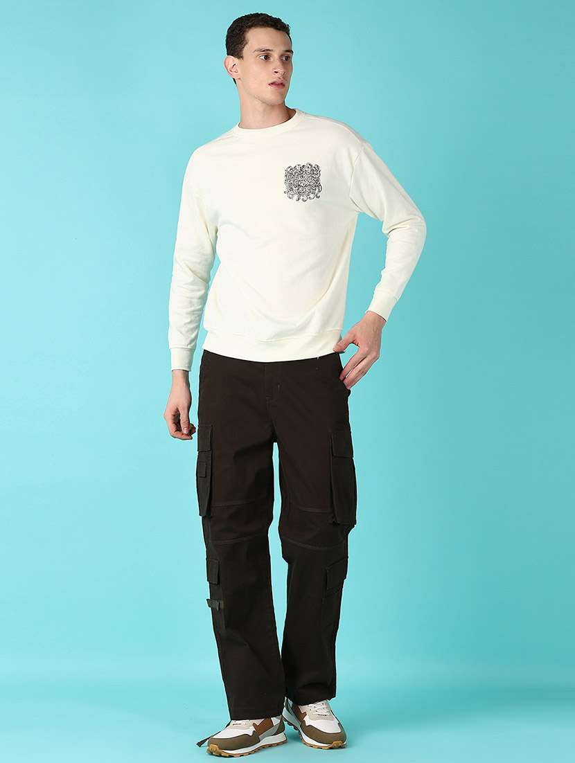 men long sleeves front & back print sweatshirt - 21580927 -  Standard Image - 4