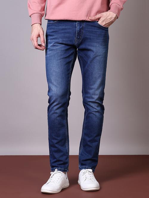 men solid mid rise slim fit jean - 21581036 - Standard Image - 0